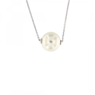 Pendente in oro bianco o rosa 18kt con perla south sea