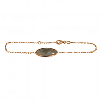 Bracciale in oro rosa 18kt con labradorite