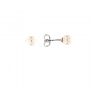 Orecchini in oro bianco 18kt con perle akoya 5,5-6mm