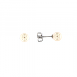 Orecchini in oro bianco 18kt con perle akoya 6,5-7mm