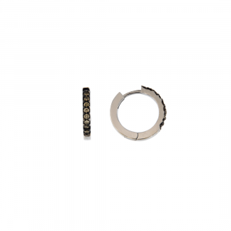 Orecchini in oro 18kt con diamanti brown