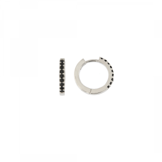 Orecchini in oro 18kt con diamanti neri