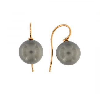 Orecchini in oro rosa 18kt con perle tahiti 12-13mm